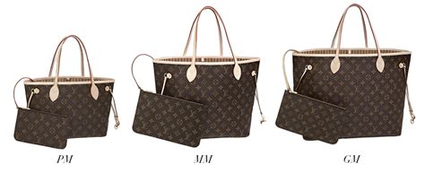 louis vuitton sizes mm pm gm|louis vuitton neverfull mm size.